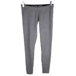 NIKE | gold metallic spellout athletic running workout leggings